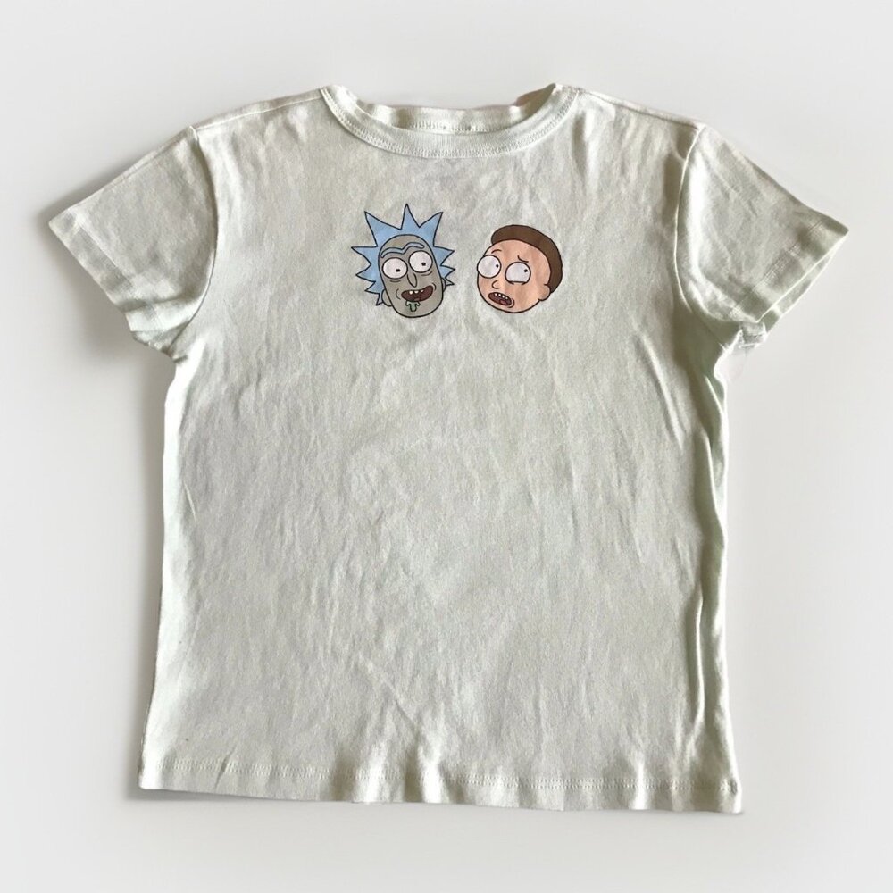 Rick and Morty Head‎ T Shirt Light Green Size Small